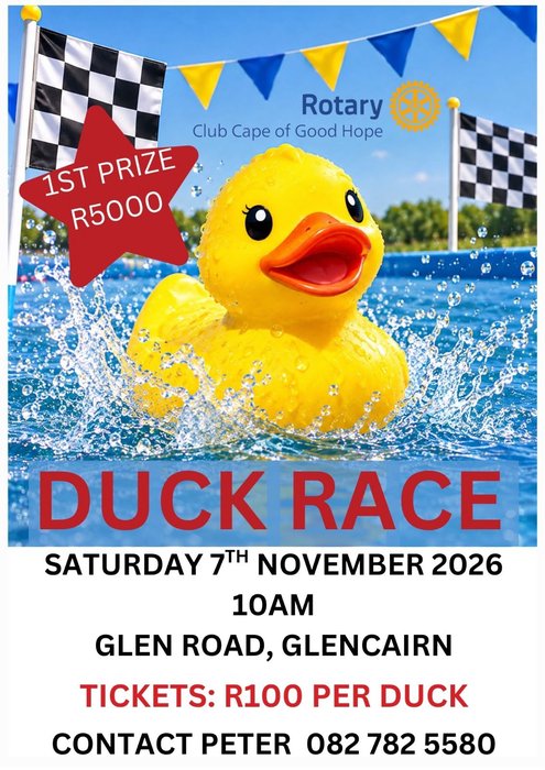 Duck Race, Saturday 7 November 2026, Glen Road, Glencairn.